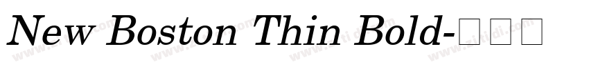 New Boston Thin Bold字体转换